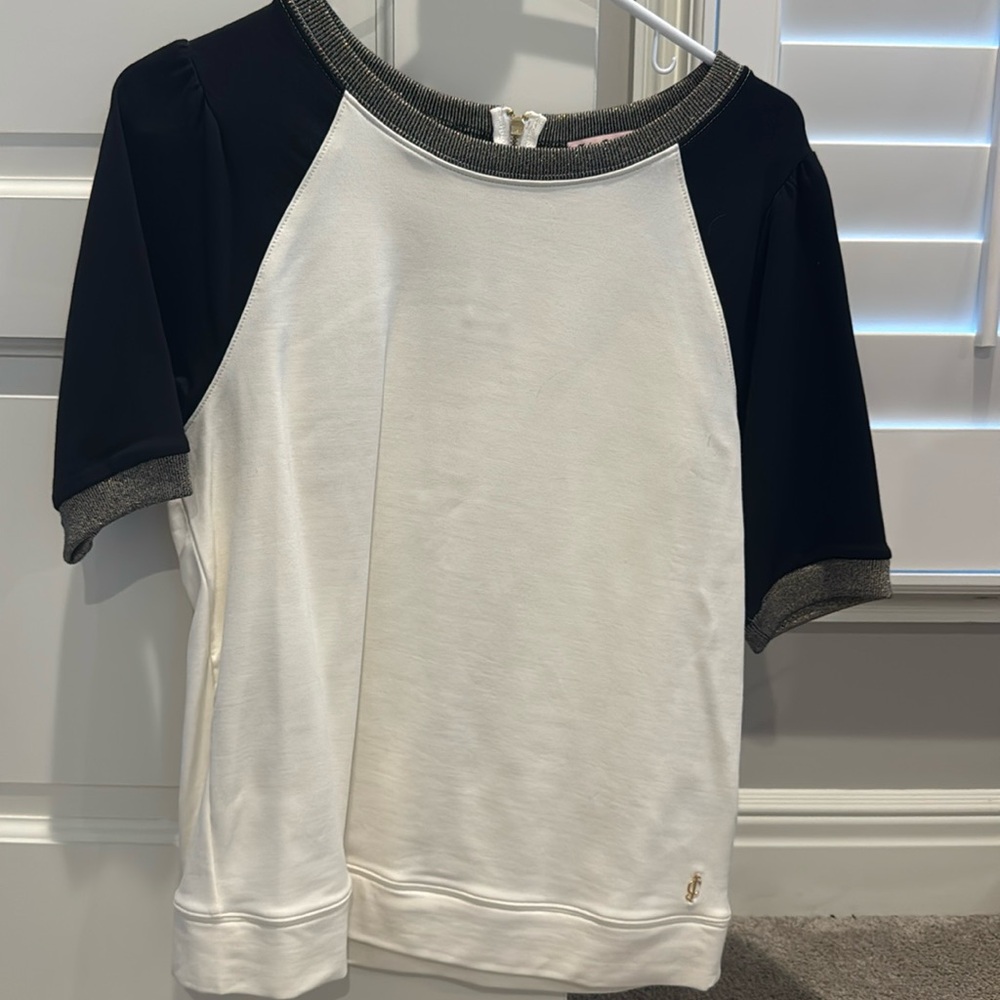 Juicy Couture L white/gold/black tee